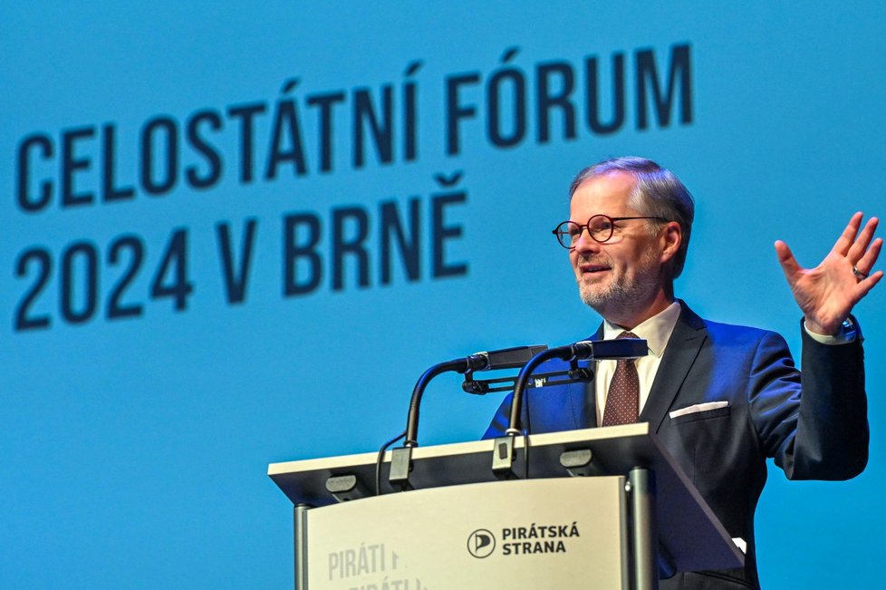 Premiér Petr Fiala na celostátním fóru Pirátů (13.1.2024)