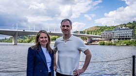 Zdeněk Hřib a kandidátka na pražskou primátorku Tereza Nislerová.