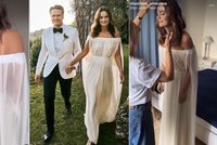 Tajemství svatebních šatů Písařovicové: Sexy hlavně zezadu a nenápadný šperk za 130 tisíc