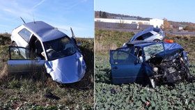 Řidič audi vyjel na Písecku do protisměru a smetl škodovku: Uvnitř zemřel řidič a spolujezdec