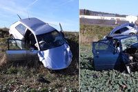 Řidič audi vyjel na Písecku do protisměru a smetl škodovku: Uvnitř zemřel řidič a spolujezdec