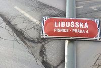 Hrboly a výmoly v Písnici vezmou za své: Po Velikonocích začne rekonstrukce Libušské ulice