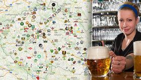 Mapa českých pivovarů