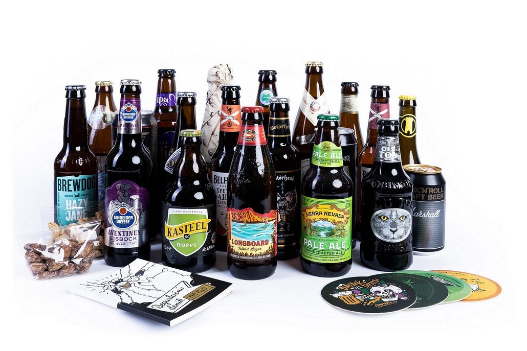 I pivní znalec se bude cítit jako v ráji, když mu darujete degustační krabici s pivy z celého světa.