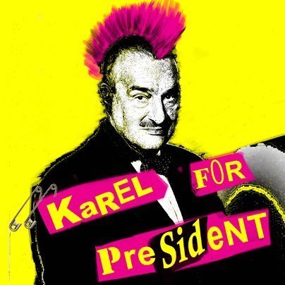 Marek Prchal pracoval před lety také na kampani pro TOP 09. Na snímku logo z oficiálních placek na podporu prezidentské kandidatury Karla Schwarzenberga.