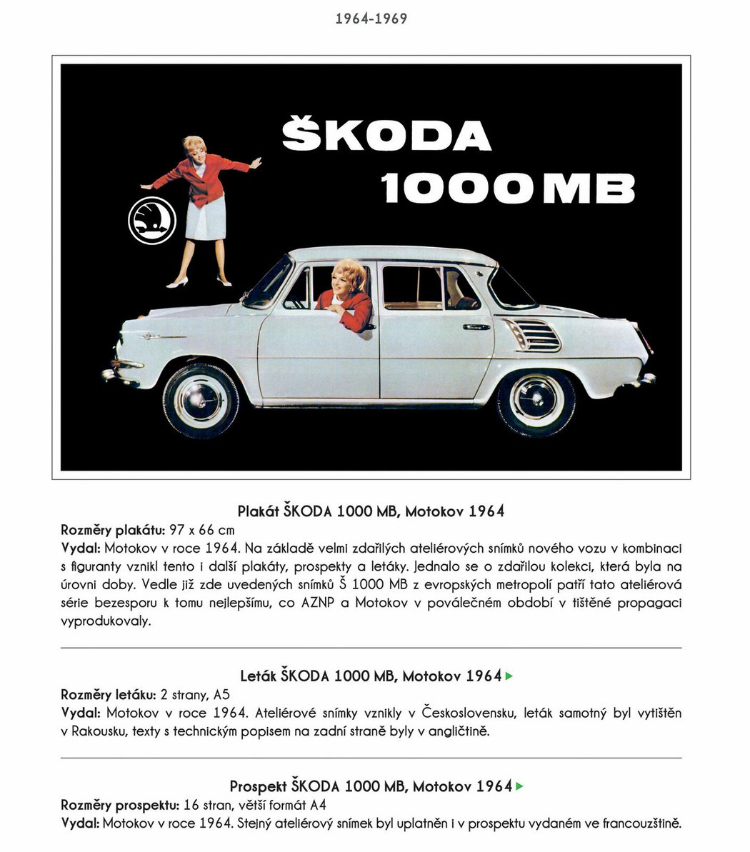 Plakát Škoda 1000 MB