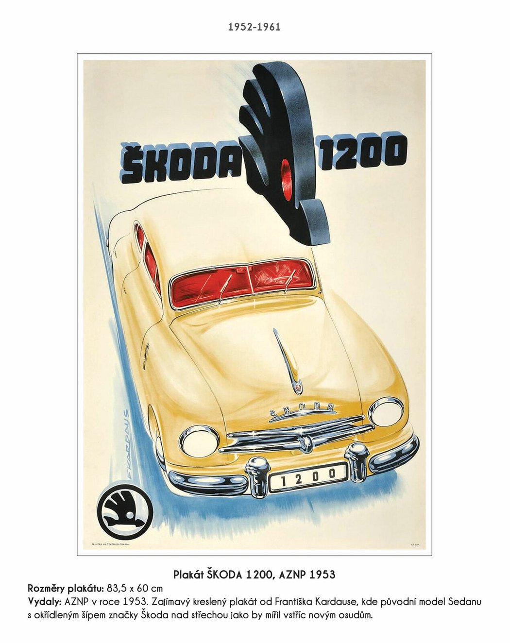 Plakát Škoda 1200
