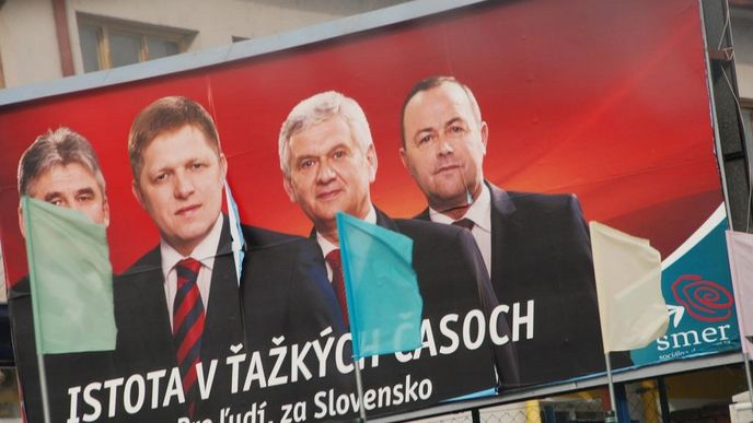 Plakát z minulých slovenských parlamentních voleb