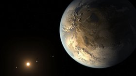 Vizualizace planety Kepler-186f.