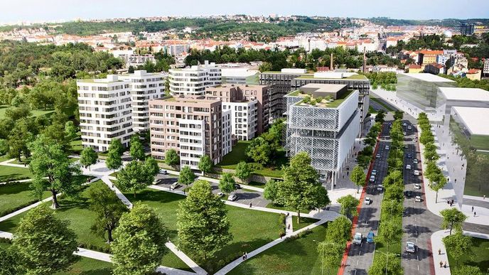 Vizualizace první etapy projektu Rohan City v Karlíně, kterou chce začít Sekyra Group stavět letos.