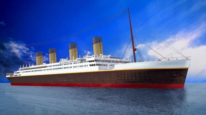 Plány zaoceánské lodi Titanic II, kterou staví britská společnost Blue Star Line v Číně. Na moře má replika slavného Titaniku vyplout v roce 2018.