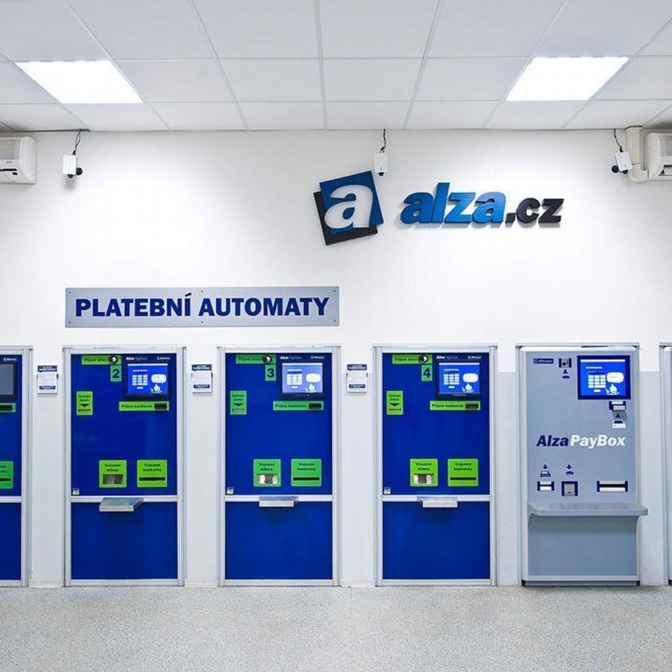 Platební automaty e-shopu Alza.cz