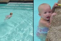 Malá mořská víla: Šestnáctiměsíční batole přeplave bazén na jeden nádech!