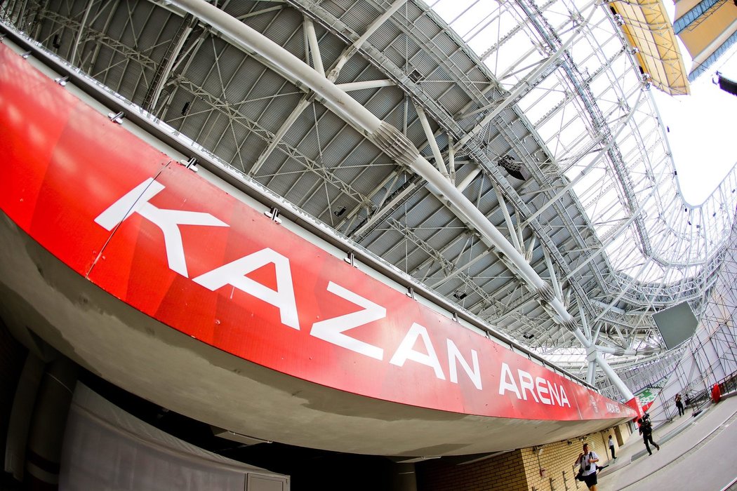 Fotbalový stadion v Kazani prošel plaveckou přestavbou