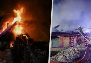 Ničivý požár rodinného domu na Jablonecku: Zraněného ve vážném stavu musel přepravit vrtulník
