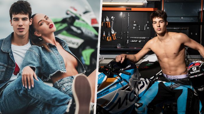 Oliver König s Karolínou Holcovou na fotografii pro Playboy