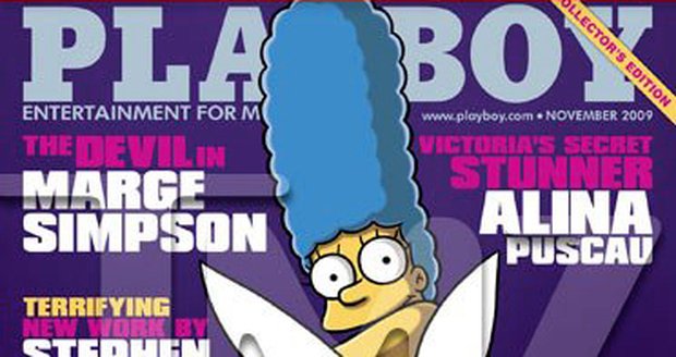 Marge Simpsonová se odhalila na obálce listopadového Playboye!