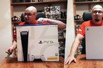 Unboxing konzole PlayStation 5.