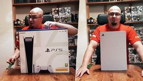 Unboxing konzole PlayStation 5.