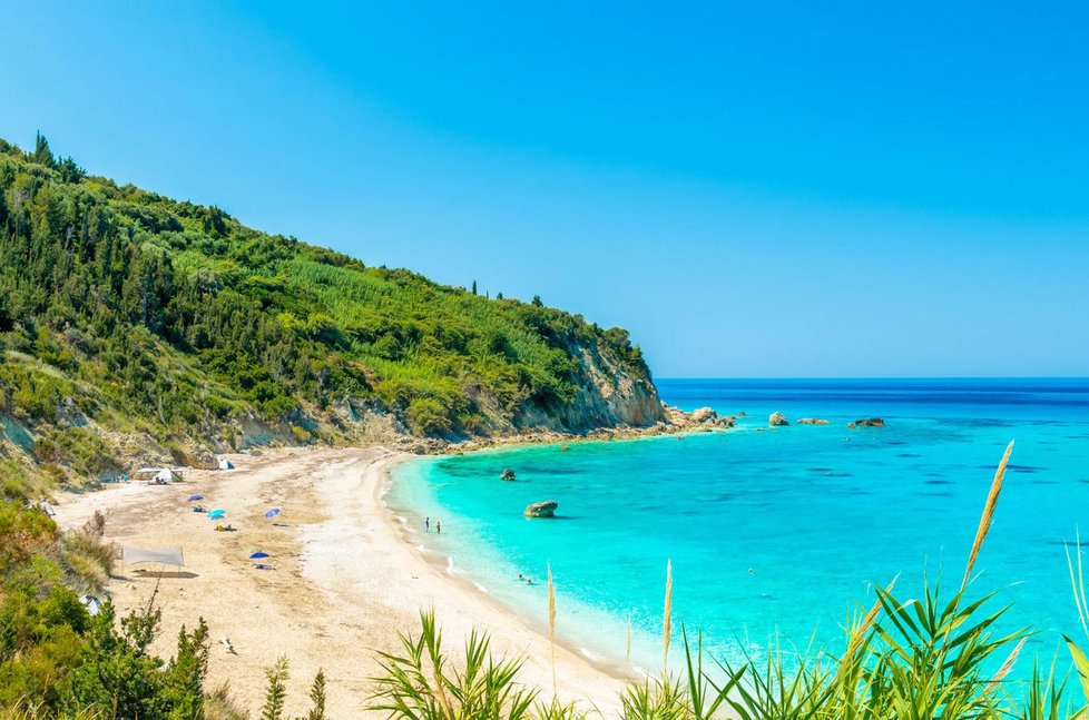 Pláž Kavalikefta, Lefkada (Řecko)