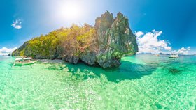 Entalula Beach najdete na filipínském Palawanu v zátoce Bacuit Bay