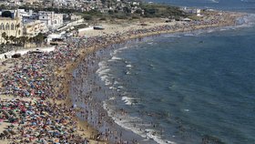 Hlava na hlavě: Virgen de Regla beach v oblasti Chipiona na jihu Španělska
