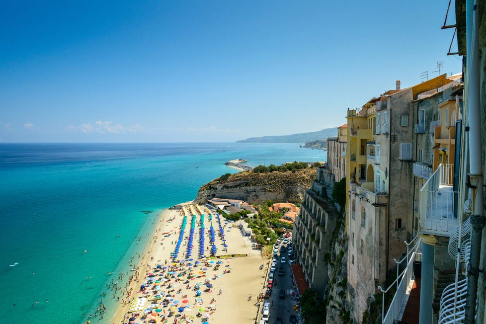 Pláž Tropea, Kalábrie - Tropea