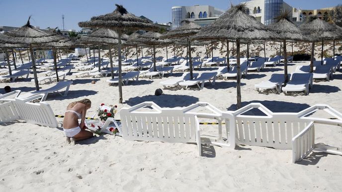 Pláž v Tunisku, kde zabíjel atentátník