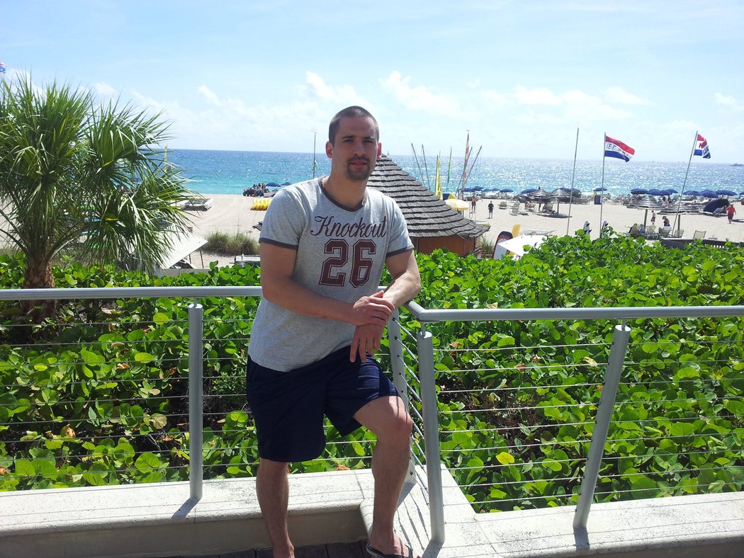 Tomáš Plekanec se užívá sluníčka při své návštěvě na Floridě
