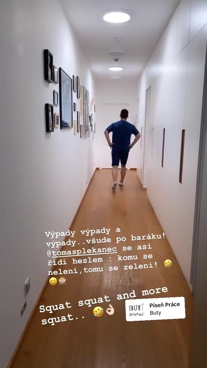 Tomáš Plekanec s Lucií Šafářovou utužují svoji lásku sportováním v bytě!