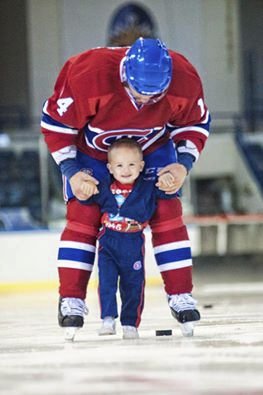 Tomáš Plekanec se synem Matyášem