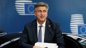 Chorvatský premiér Andrej Plenkovic na summitu EU