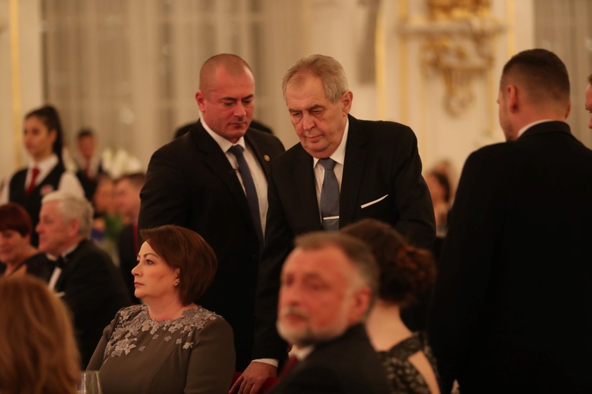 Prezident Miloš Zeman během projevu při zahájení pátého charitativního plesu prezidenta Miloše Zemana (10.01.2020)