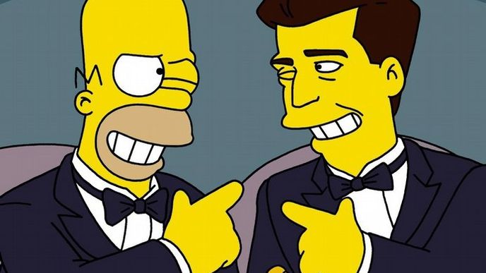 plešatý Homer a vlasatý Mel, ilustrační foto