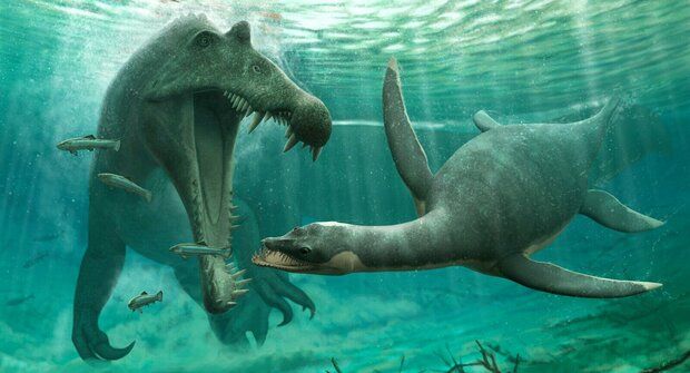 Plesiosaurus vedle spinosaura? To jako vážně?