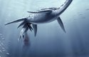 Aktuální kresba porodu samice plesiosaura druhu Polycotylus latippinus