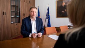 Vedoucí Kanceláře Poslanecké sněmovny Martin Plíšek během rozhovoru pro Blesk Zprávy (21.3.2023)