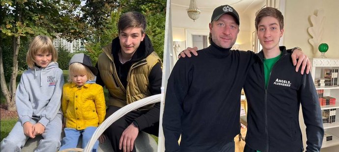 Pljuščenko po dlouhé době ukázal nejstaršího syna Jegora