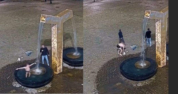 Němec se ráchal v kašně na náměstí v Plzni, dostal pokutu. Němec se ráchal v kašně na náměstí v Plzni, dostal pokutu.