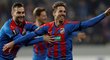 Milan Petržela slaví gól do sítě Steauy