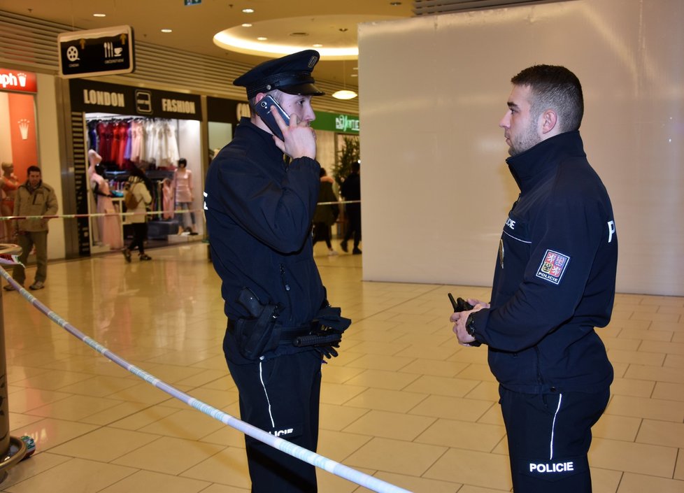 Policisté zajišťují místo činu.