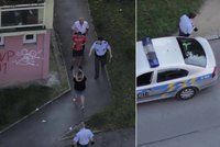 Nevídaná podívaná v Plzni: Namol opilá žena skákala po autech