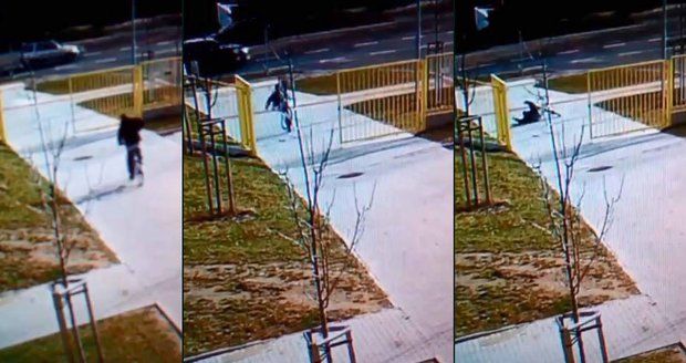 VIDEO: Zloděj v Plzni ukradl kolo, vyjel a...předvedl olympijský držkopád