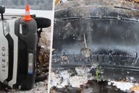 Sjeté letní gumy policisty šokovaly: Na Jičínsku havarovala dodávka