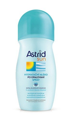 Astrid Sun, hydratační mléko po opalování, sprej, 99 Kč (200 ml), koupíte v síti drogerií