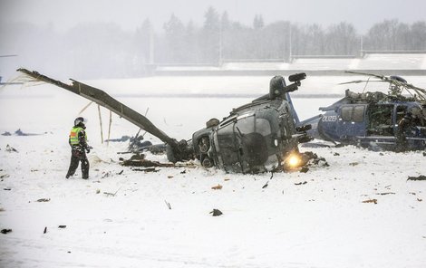 Po pádu helikoptéry začala záchranná akce