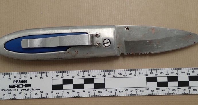 Nůž, se kterým Holmes osudnou noc pobodal pět lidí.