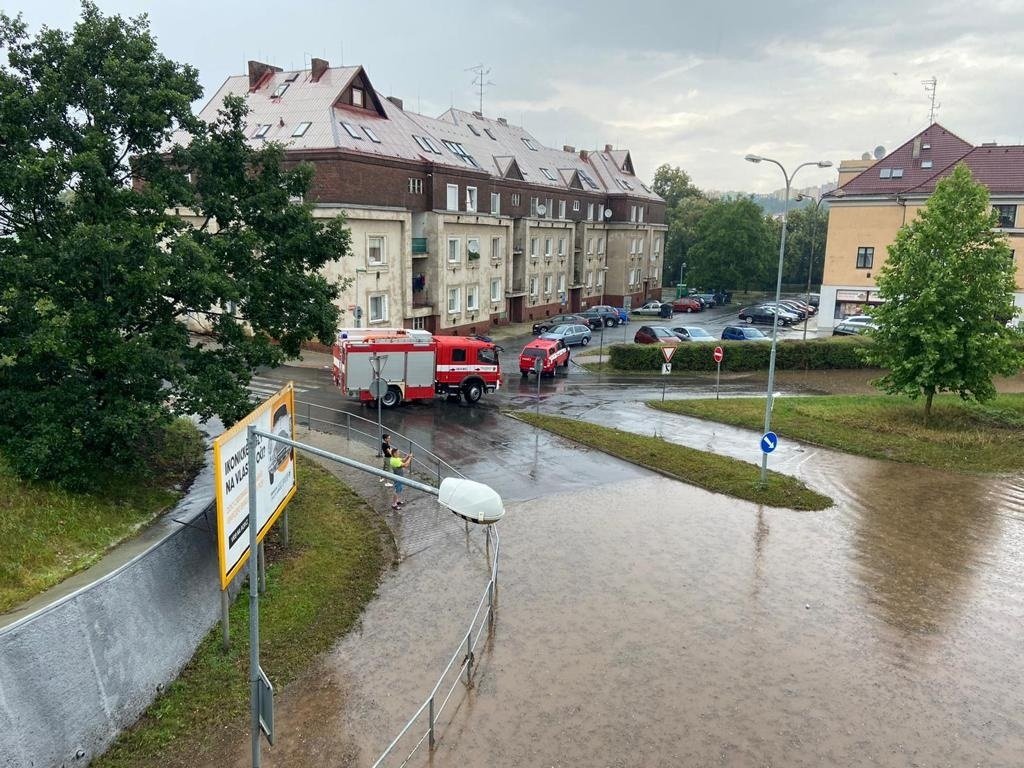 Rakovník po průtrži mračen. (19.7.2020)