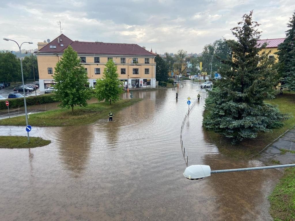 Rakovník po průtrži mračen. (19.7.2020)