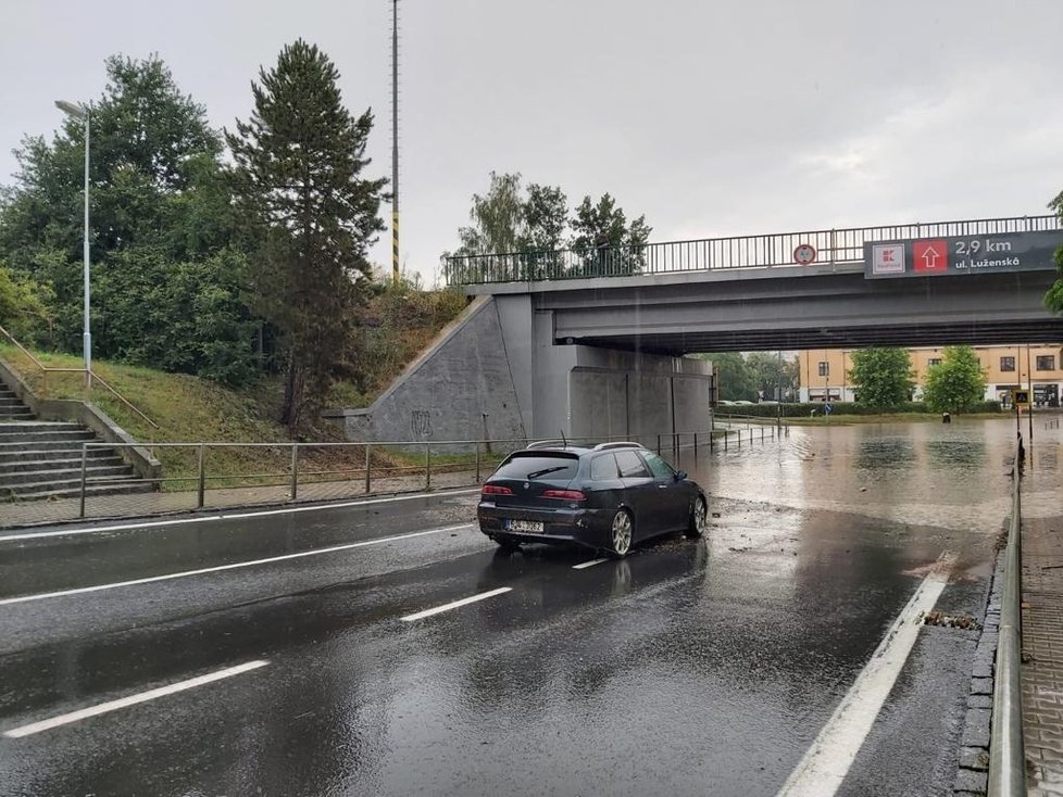 Rakovník po průtrži mračen. (19.7.2020)